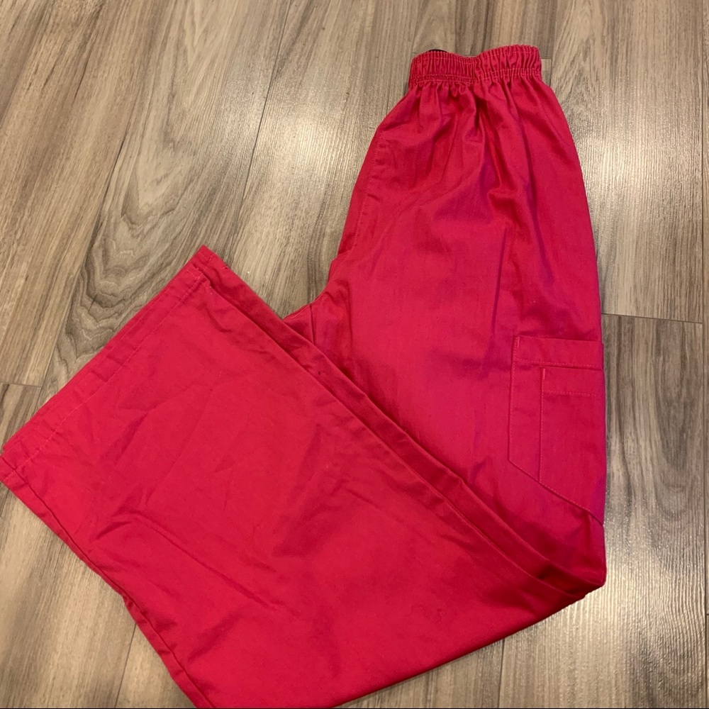 Mobb Pink Cargo Scrub Pants